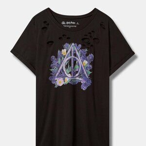TORRID Harry Potter Relaxed Fit Cotton Destructed Tee